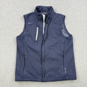Zero Restriction Vest Mens Small‎ Blue Puffer Performance Golf 3DeFX+ Logo